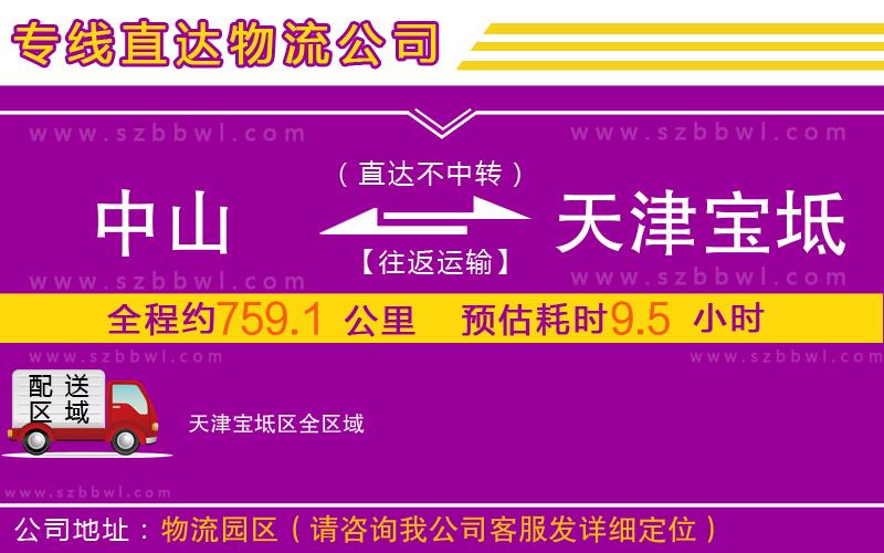 中山到天津?qū)氎鎱^(qū)物流公司