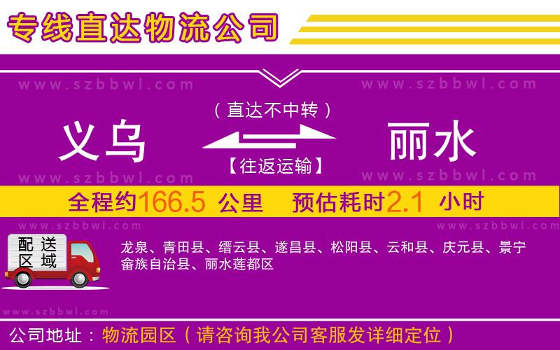義烏到麗水物流公司