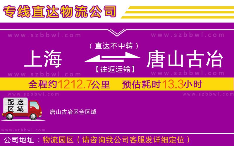 上海到唐山古冶區(qū)物流公司