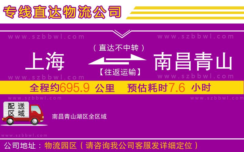 上海到南昌青山湖區(qū)物流專線