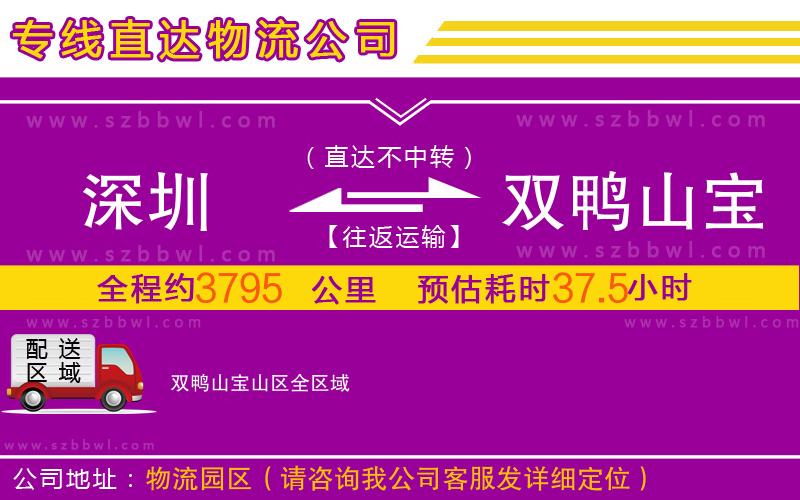 深圳到雙鴨山寶山區(qū)物流專線