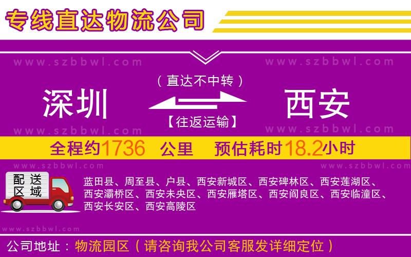 深圳到西安物流公司