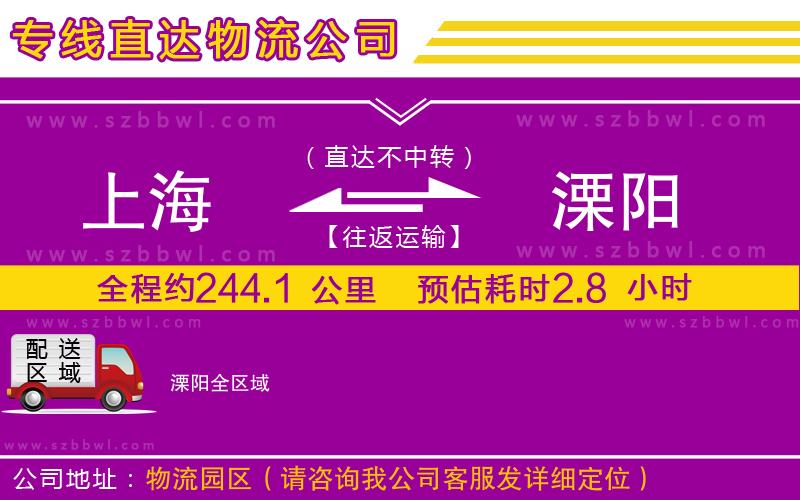 上海到溧陽(yáng)物流專線
