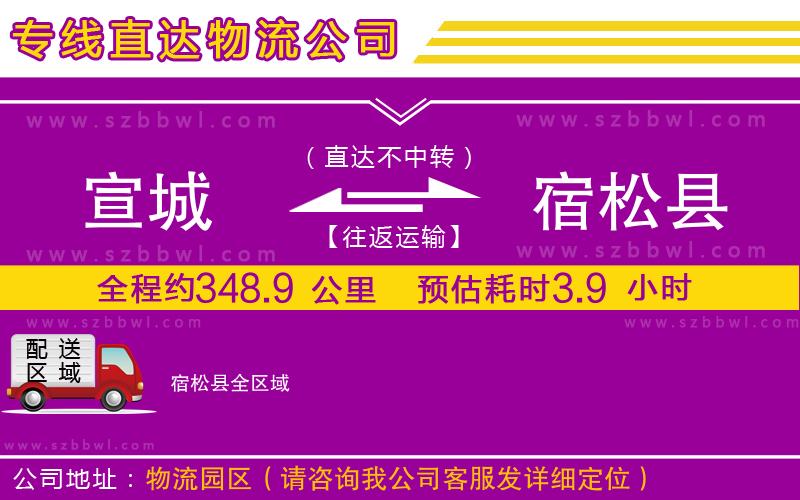 宣城到宿松縣物流公司
