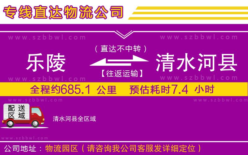 樂陵到清水河縣物流專線